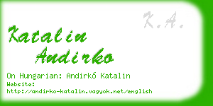 katalin andirko business card