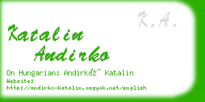 katalin andirko business card